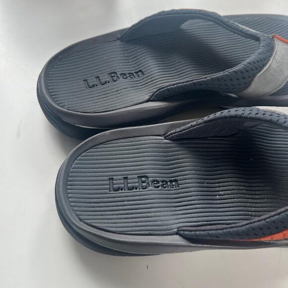 L.L. Bean Mens Swift River Flip-Flop Sandal Sport in Dark Silt - Size 9 - Picture 4 of 8